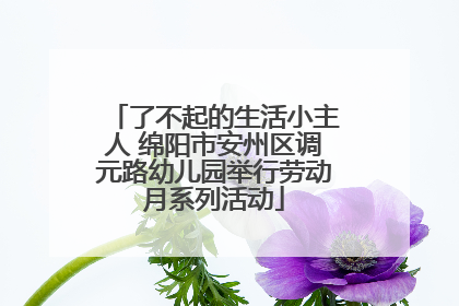 了不起的生活小主人 绵阳市安州区调元路幼儿园举行劳动月系列活动