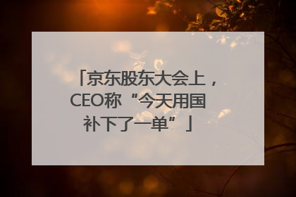 京东股东大会上，CEO称“今天用国补下了一单”