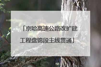京哈高速公路改扩建工程盘锦段主线贯通