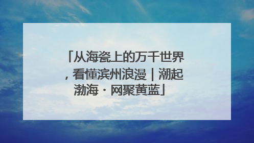 从海瓷上的万千世界，看懂滨州浪漫｜潮起渤海・网聚黄蓝
