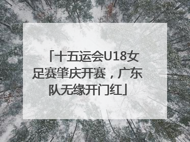 十五运会U18女足赛肇庆开赛，广东队无缘开门红