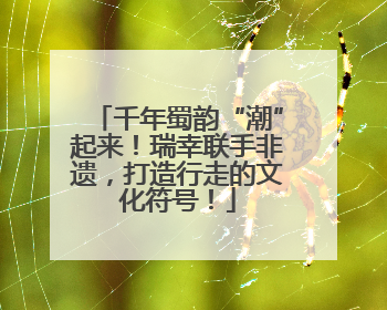 千年蜀韵“潮”起来！瑞幸联手非遗，打造行走的文化符号！