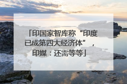 印国家智库称“印度已成第四大经济体”，印媒：还需等等
