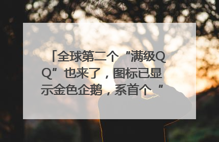 全球第二个“满级QQ”也来了，图标已显示金色企鹅，系首个“满级QQ”的小号