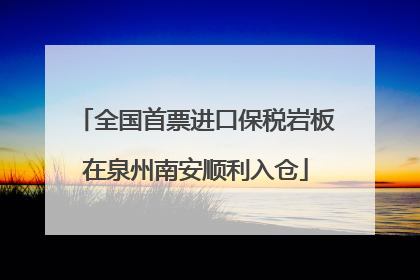 全国首票进口保税岩板在泉州南安顺利入仓