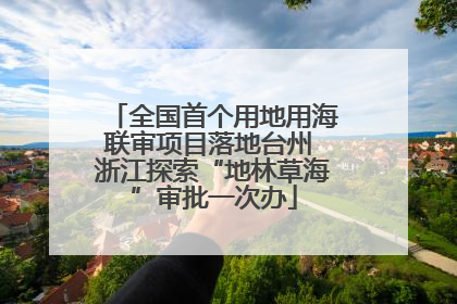 全国首个用地用海联审项目落地台州 浙江探索“地林草海”审批一次办