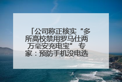 公司称正核实“多所高校禁用罗马仕两万毫安充电宝” 专家：预防手机没电选中等体积产品即可