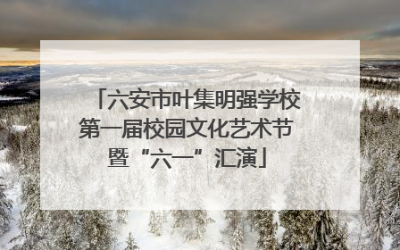 六安市叶集明强学校第一届校园文化艺术节暨“六一”汇演