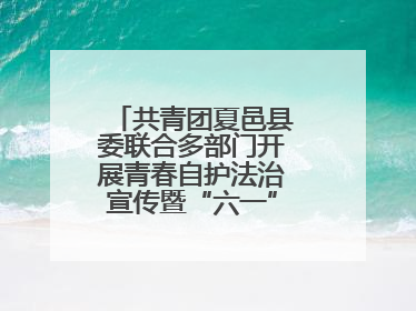 共青团夏邑县委联合多部门开展青春自护法治宣传暨“六一”主题日活动