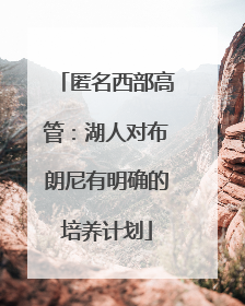 匿名西部高管：湖人对布朗尼有明确的培养计划