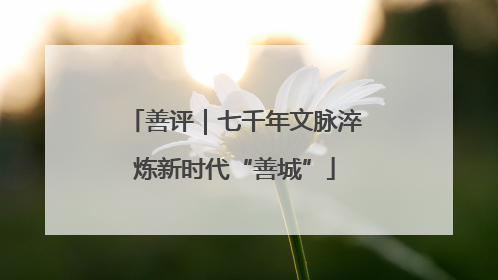 善评｜七千年文脉淬炼新时代“善城”