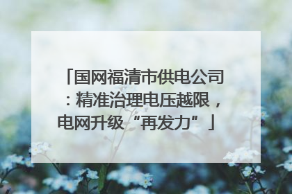 国网福清市供电公司：精准治理电压越限，电网升级“再发力”
