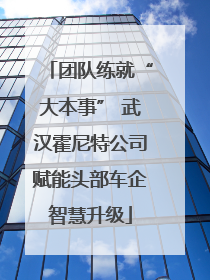 团队练就“大本事” 武汉霍尼特公司赋能头部车企智慧升级