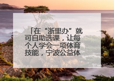在“浙里办”就可自助选课，让每个人学会一项体育技能，宁波公益体培落到实处