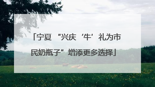 宁夏 “兴庆‘牛’礼为市民奶瓶子”增添更多选择