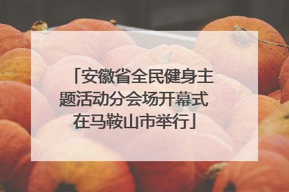 安徽省全民健身主题活动分会场开幕式在马鞍山市举行