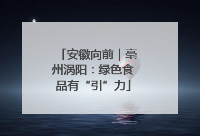 安徽向前｜亳州涡阳：绿色食品有“引”力