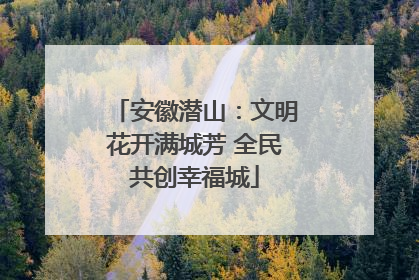 安徽潜山：文明花开满城芳 全民共创幸福城
