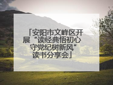 安阳市文峰区开展“读经典悟初心 守党纪树新风”读书分享会