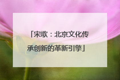 宋歌：北京文化传承创新的革新引擎