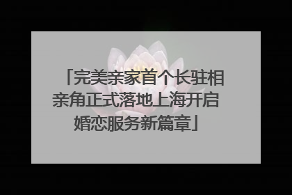 完美亲家首个长驻相亲角正式落地上海开启婚恋服务新篇章