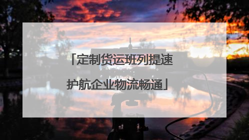 定制货运班列提速 护航企业物流畅通