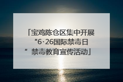 宝鸡陈仓区集中开展“6･26国际禁毒日”禁毒教育宣传活动