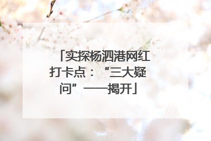 实探杨泗港网红打卡点：“三大疑问”一一揭开