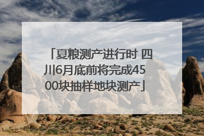 夏粮测产进行时 四川6月底前将完成4500块抽样地块测产