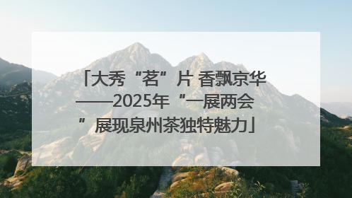 大秀“茗”片 香飘京华——2025年“一展两会”展现泉州茶独特魅力