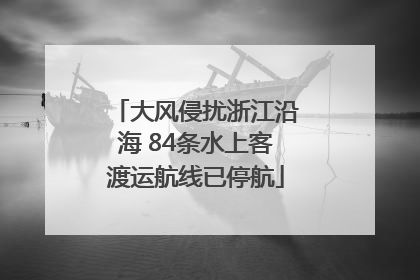 大风侵扰浙江沿海 84条水上客渡运航线已停航