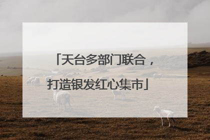 天台多部门联合，打造银发红心集市