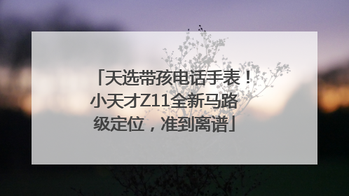 天选带孩电话手表！小天才Z11全新马路级定位，准到离谱