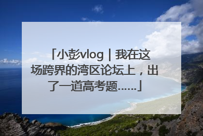 小彭vlog｜我在这场跨界的湾区论坛上，出了一道高考题……