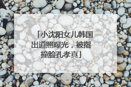 小沈阳女儿韩国出道照曝光，被指撞脸孔孝真