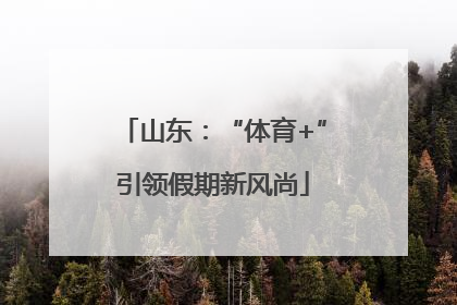 山东：“体育+”引领假期新风尚