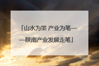 山水为墨 产业为笔——陕南产业发展走笔