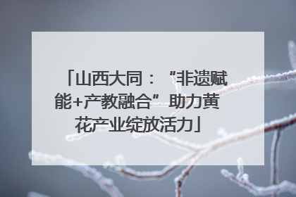 山西大同：“非遗赋能+产教融合”助力黄花产业绽放活力