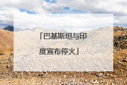 巴基斯坦与印度宣布停火