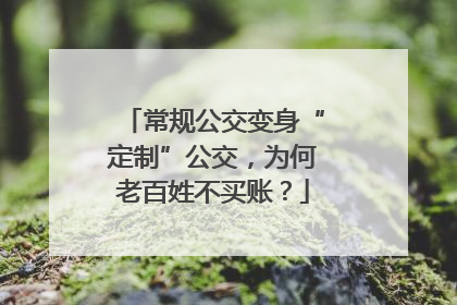 常规公交变身“定制”公交，为何老百姓不买账？
