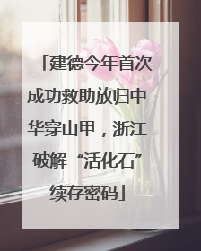 建德今年首次成功救助放归中华穿山甲，浙江破解“活化石”续存密码