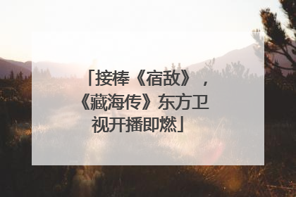 接棒《宿敌》，《藏海传》东方卫视开播即燃