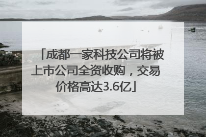 成都一家科技公司将被上市公司全资收购，交易价格高达3.6亿