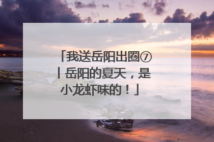 我送岳阳出圈⑦丨岳阳的夏天，是小龙虾味的！