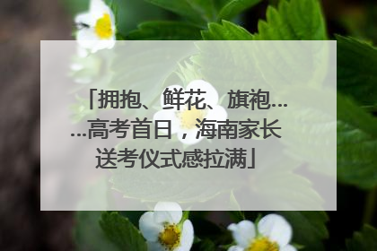拥抱、鲜花、旗袍……高考首日，海南家长送考仪式感拉满