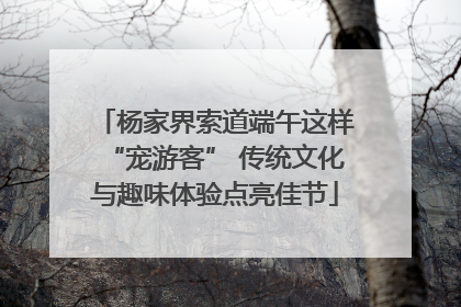 杨家界索道端午这样“宠游客” 传统文化与趣味体验点亮佳节