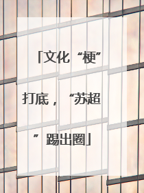 文化“梗”打底，“苏超”踢出圈