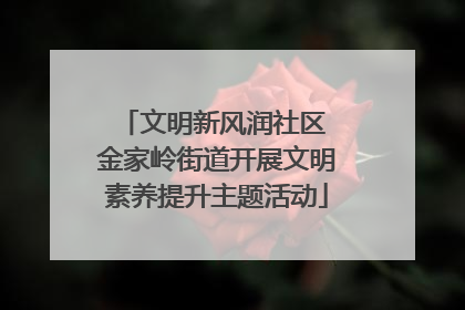 文明新风润社区 金家岭街道开展文明素养提升主题活动