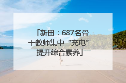 新田：687名骨干教师集中“充电” 提升综合素养