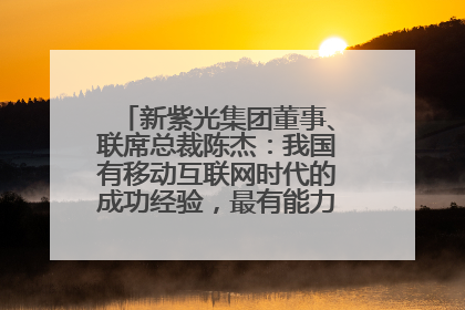 新紫光集团董事、联席总裁陈杰：我国有移动互联网时代的成功经验，最有能力做好AI应用创新